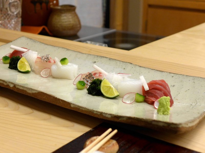 sashimi di tonno, Koju, Chef Toro Okuda, Ginza, Tokyo 