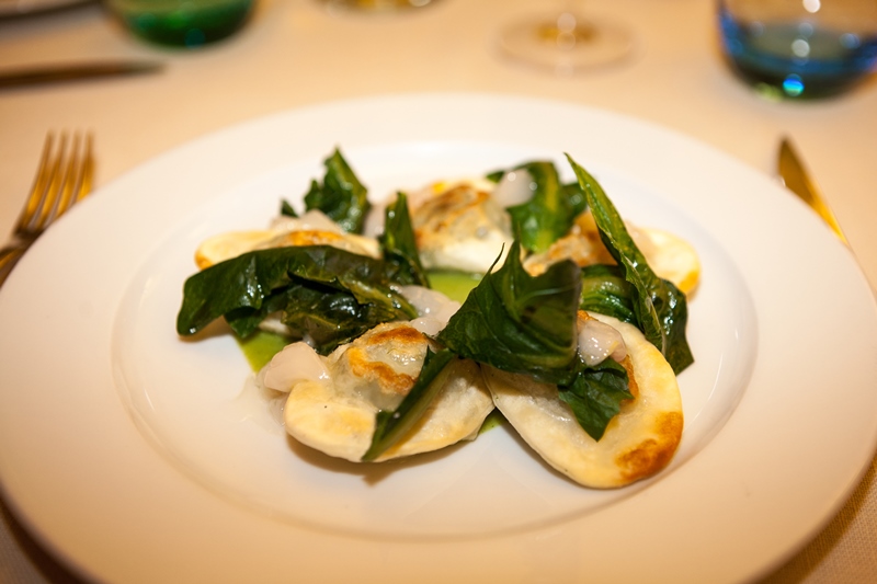 ravioli tostati, Manna, Chef Matteo Fronduti, Milano 