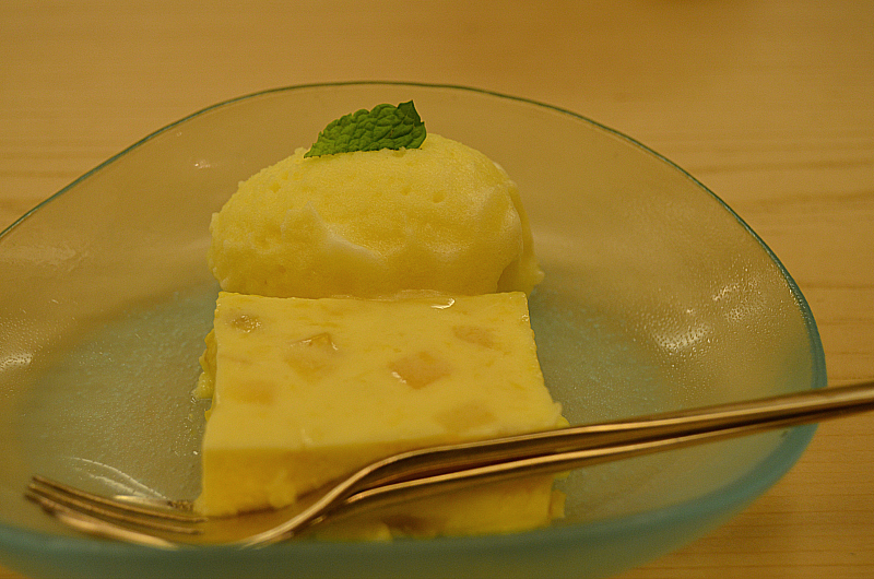sorbetto di ananas, Kikunoi Roan, chef Hiroki Maruyama, Kyoto, Japan 