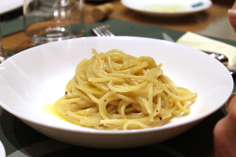 Sapghetto cacio e pepe, LadyBù, Chef Riccardo Orfino, Milano