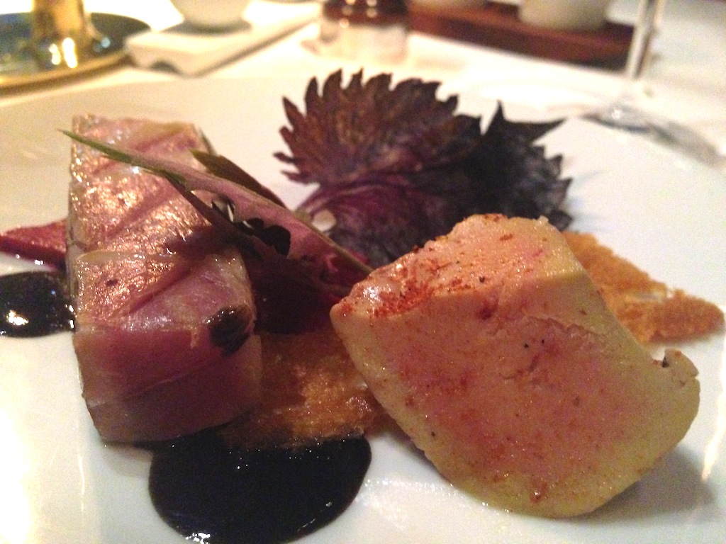 Tonno rosso e  foie gras, Chalet de La Forêt, Chef Pascal Devalkeneer, Bruxlles, Belgium