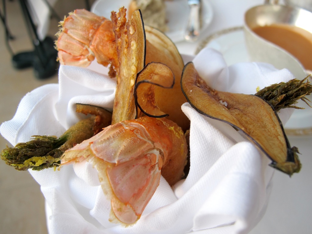 tempura, La Vague d'Or, Chef Arnaud Donckele, Saint-Tropez