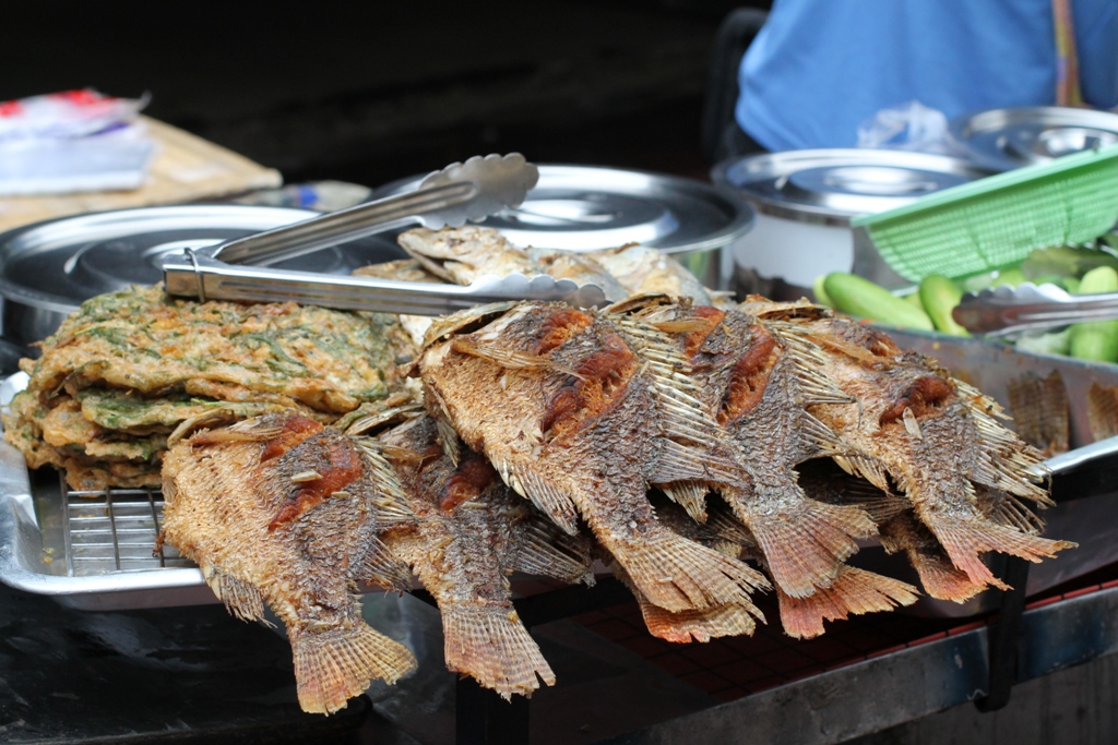 pesce essiccato, Thai Street Food, Bangkok, Thailandia 