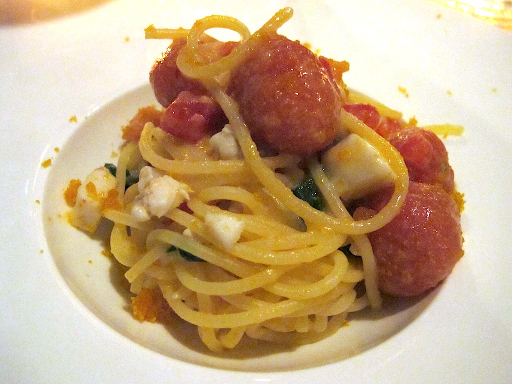 spaghetti al ragù di pesce, Belvedere, Chef Antonello Arrus, Santa Margherita di Pula