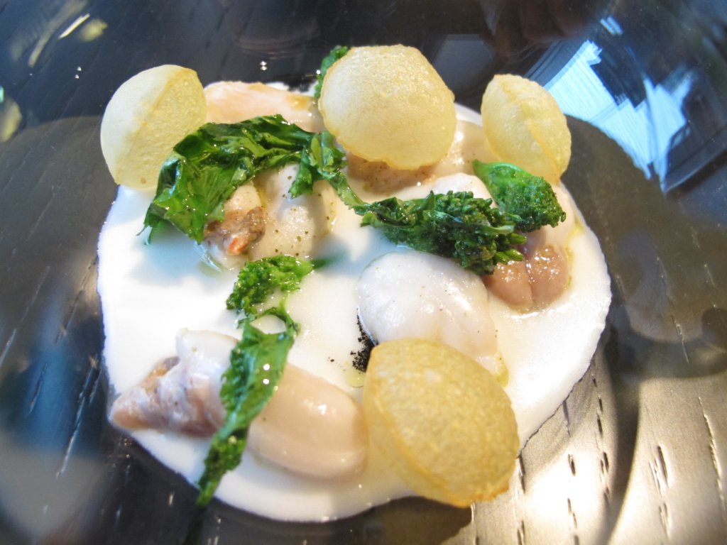 uova di seppia con crema di mozzarella, Berton, Chef Andrea Berton, Milano 
