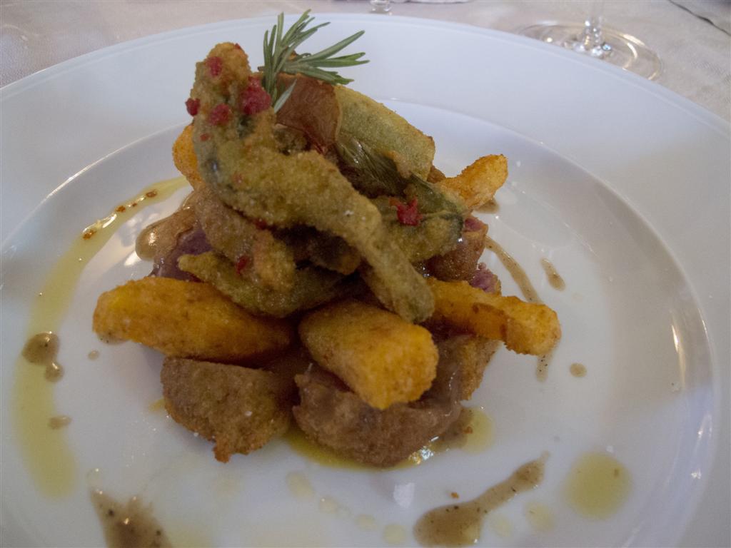 pollo fritto, La Coccinella, Chef Alessandro Della Ferrera, Serravalle Langhe