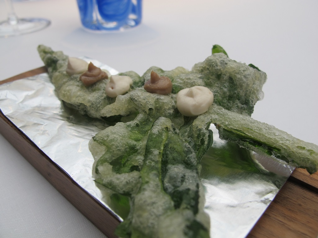nuvola di cicoria,  Antica Osteria da Cera, Chef Lionello Cera, Lughetto di Campagna Lupia, Venezia