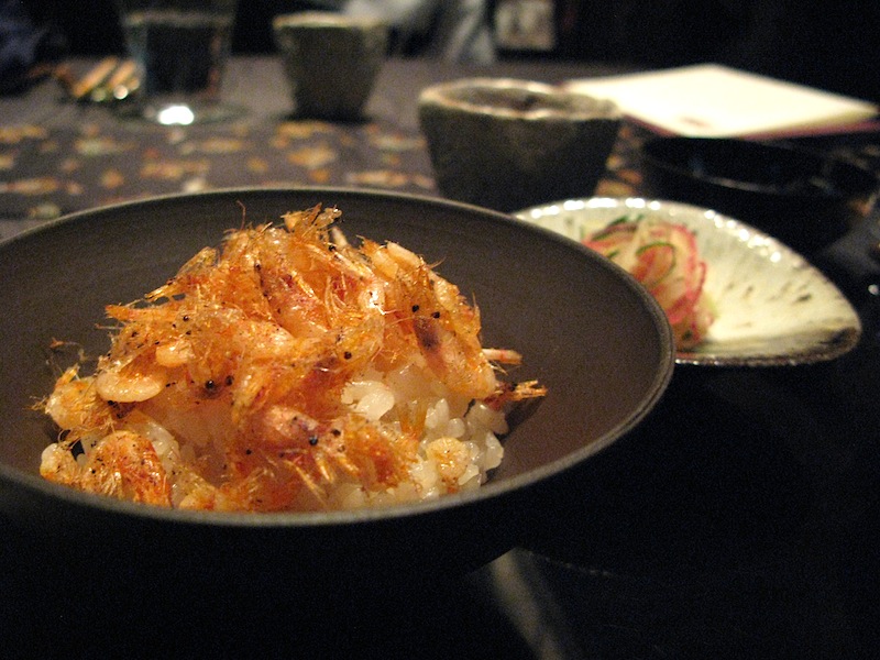 riso cotto in tè di fiori, Ryugin, Chef Seiji Yamamoto, Tokyo