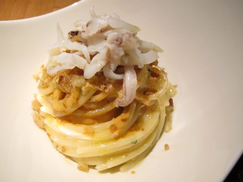 spaghetti, polpa di ricci, MoMa, Chef Simone Zamboni, Sesto Calende