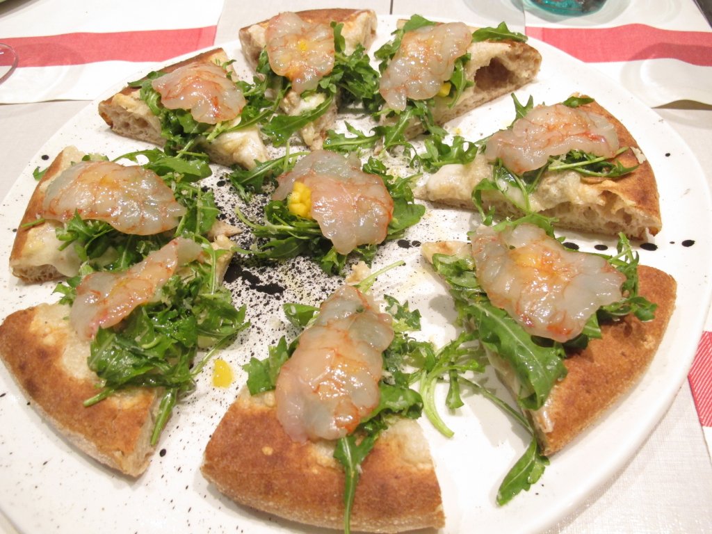 Pizza Sashimi di gambero, I Tigli, Simone Padoan, San Bonifacio