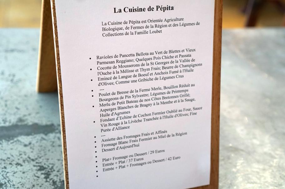 Menù, Le Comptoir des Tontons, Chef Pepita, Beaune, Francia 