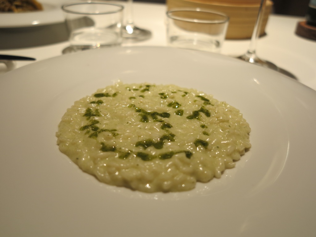 Risotto wasabi, La Maniera di Carlo, Chef Francesco Germani, Milano