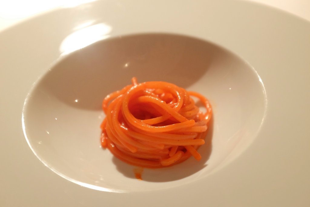 spaghetti al pomodoro, Reale, Chef Niko Romito, Castel di Sangro 